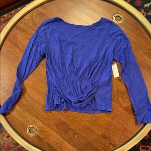 Anthropologie Royal Blue Long Sleeve Top